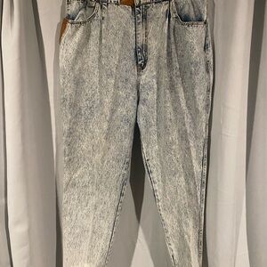 Gitano Acid Wash Jeans - Blue and Tan